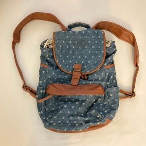 Madden Girl Denim Leather Bag